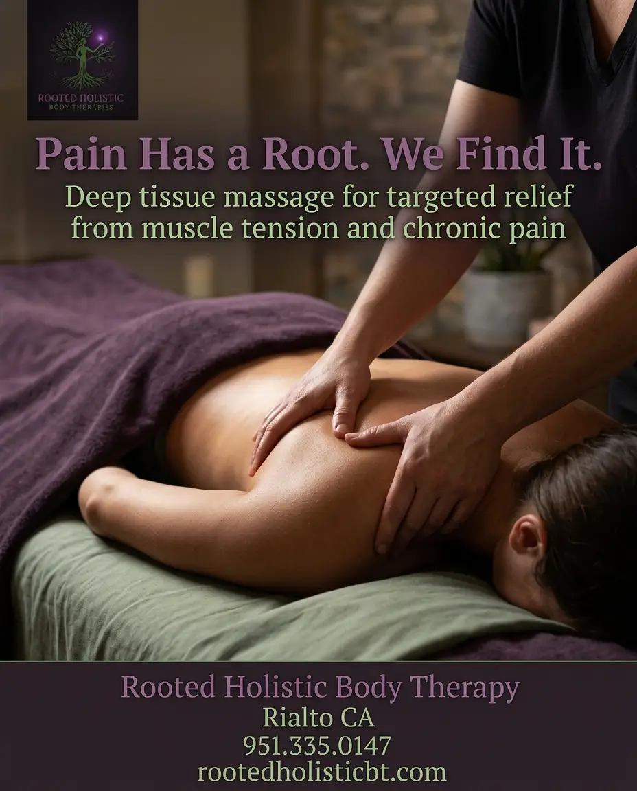 Rooted Holistic Body Therapy ad created by Web Guy Nick