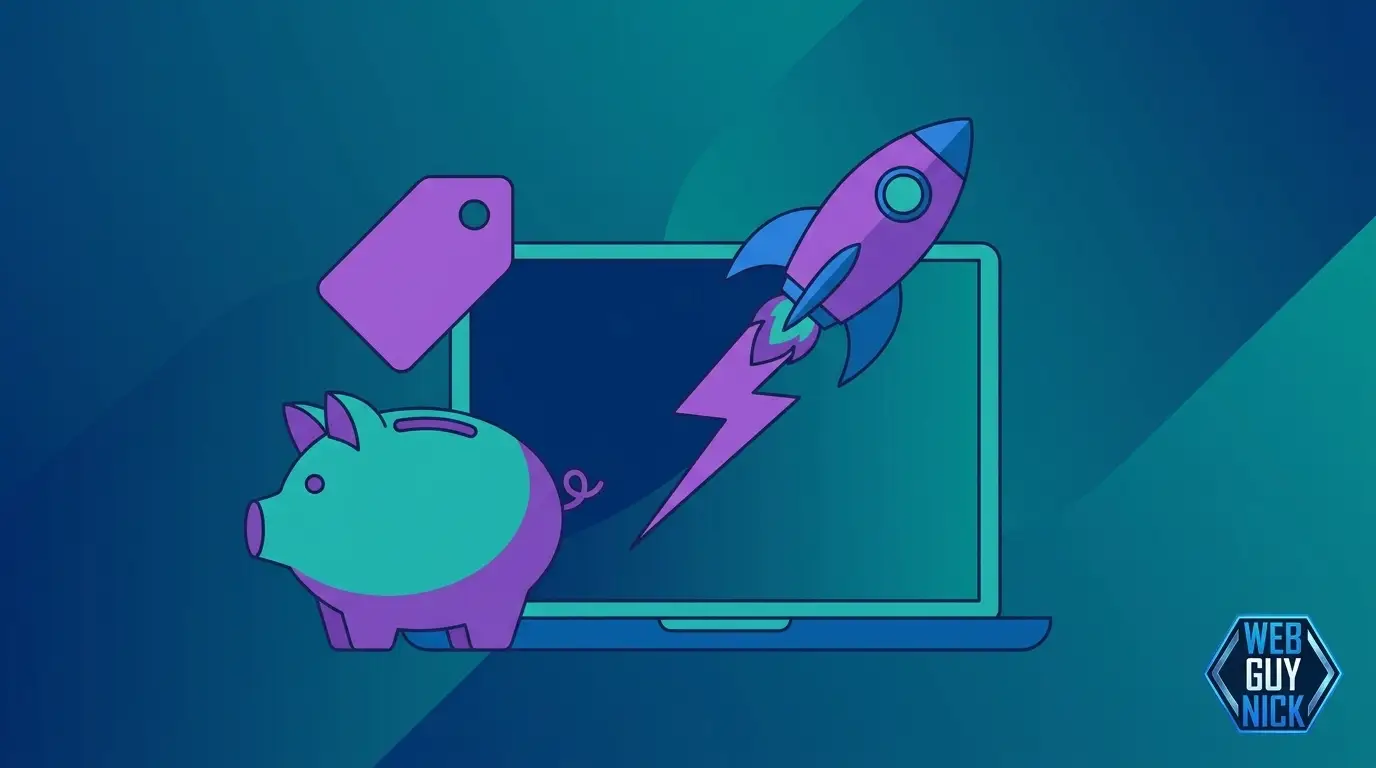 Affordable fast hosting banner for the Just Hosting $29 per month plan